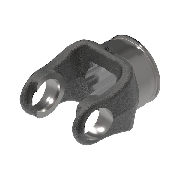 Yoke, Tube Weld, 1" X 1 1/8" Rectangular Bore, W/ Bearing Groove 3" x3" x2"